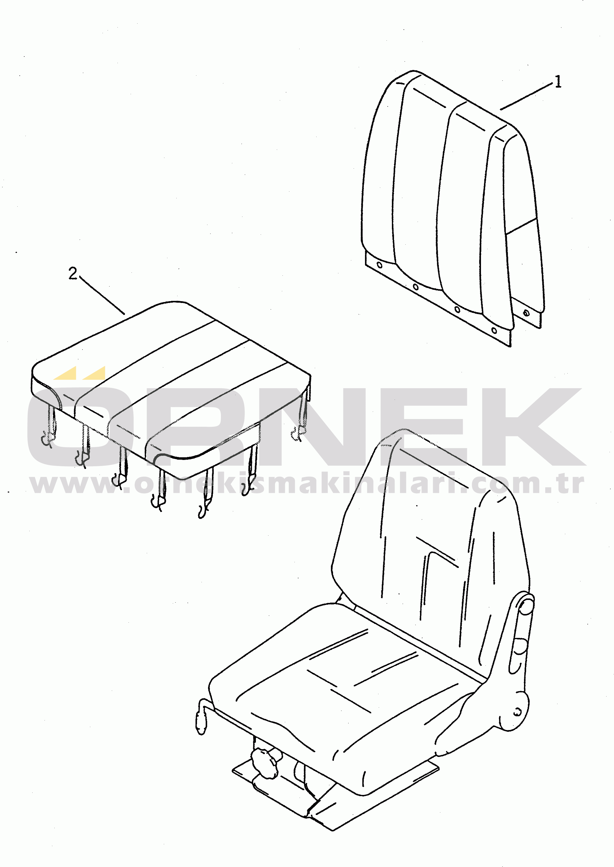 Komatsu WA100SS-1 S/N 10001-UP SEAT COVER