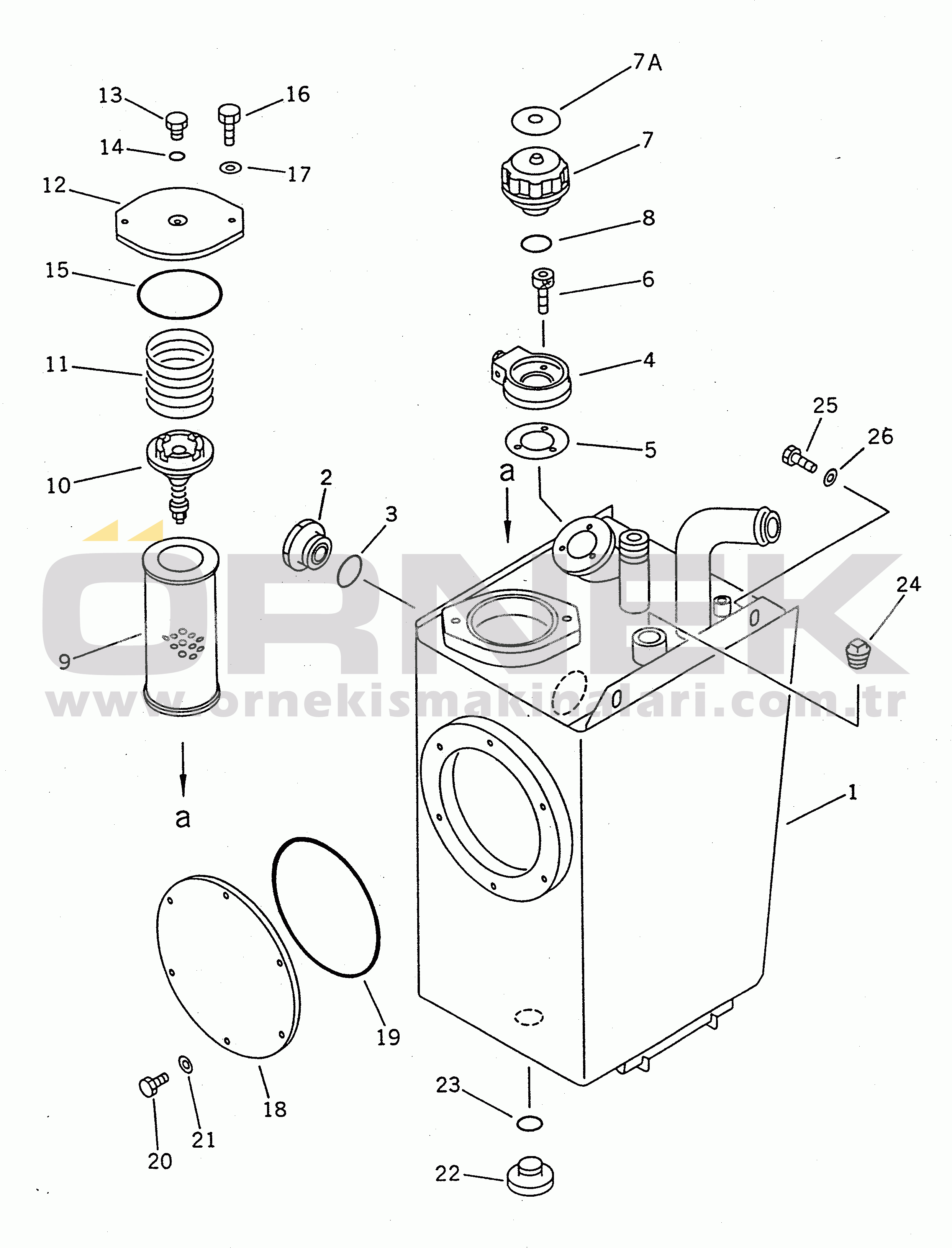 Komatsu WA100SS-1 S/N 10001-UP HYDRAULIC TANK(#20001-)