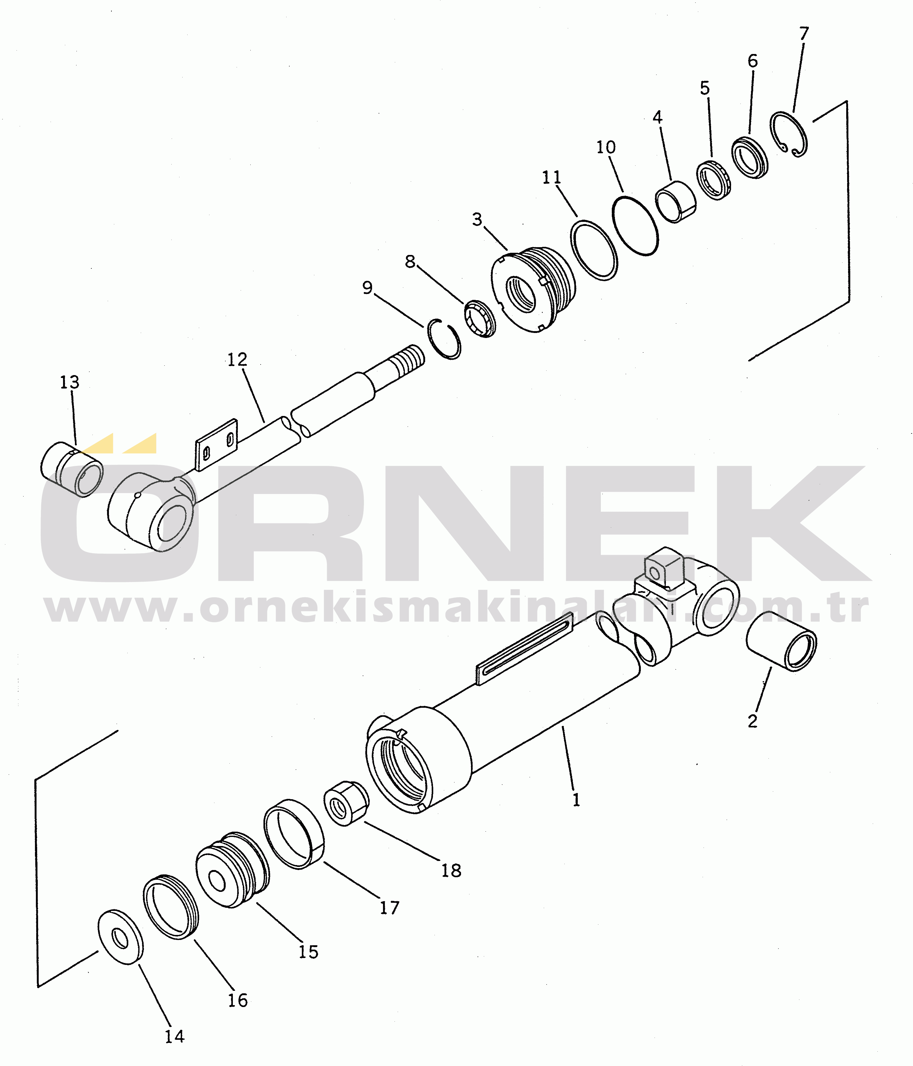 Komatsu WA100SS-1 S/N 10001-UP DUMP CYLINDER