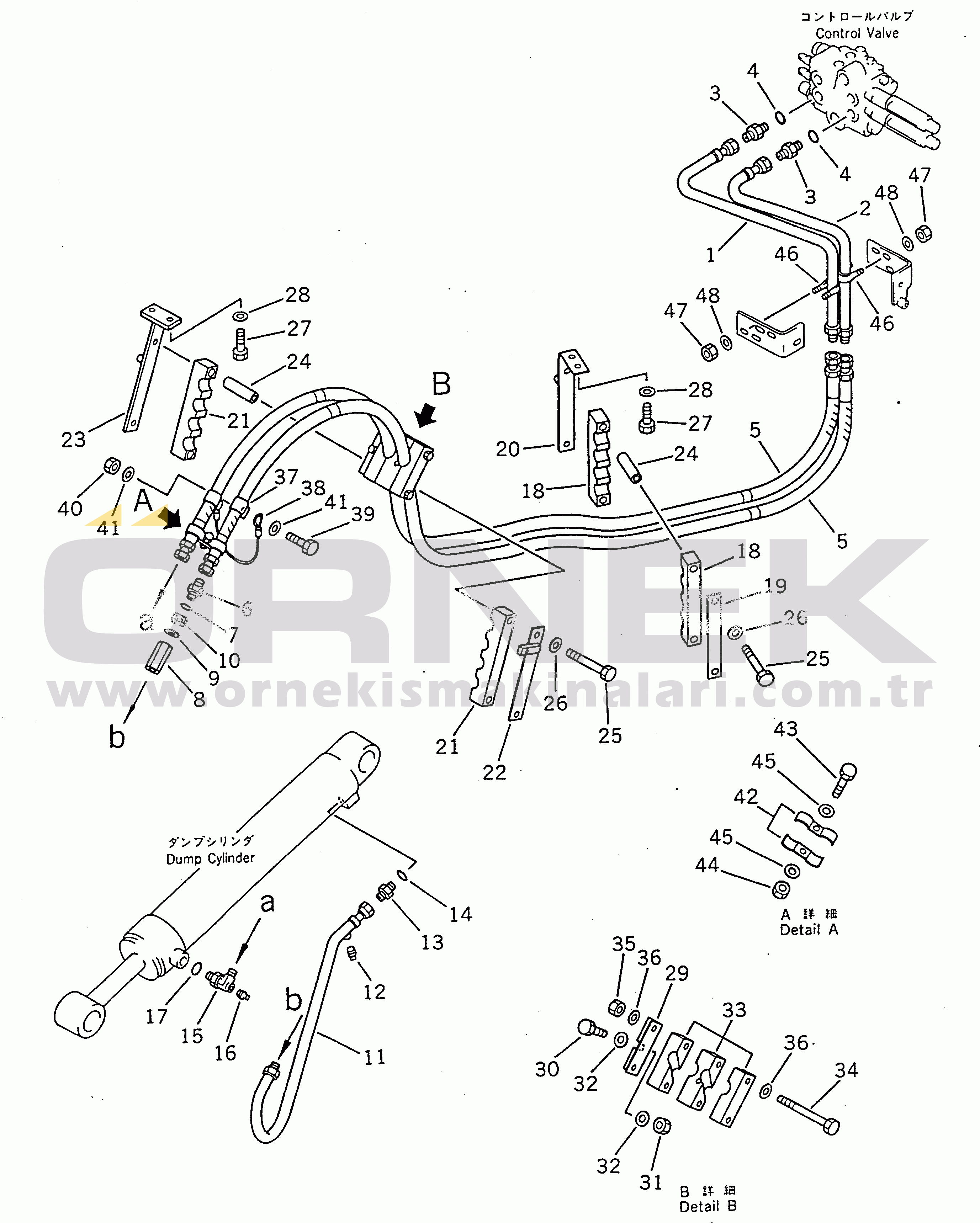 Komatsu WA100SS-1 S/N 10001-UP HYDRAULIC PIPING (4/4)