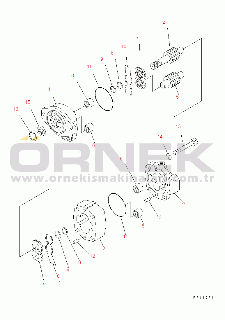 Komatsu WA120-1 S/N 10001-UP EMERGENCY STEERING PUMP (ABE SPEC.)