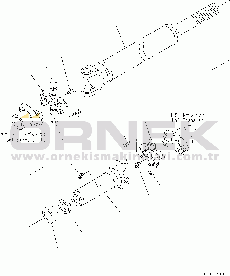 Komatsu WA120-3CS S/N 10004-UP (For Indonesia) DRIVE SHAFT (FRONT)