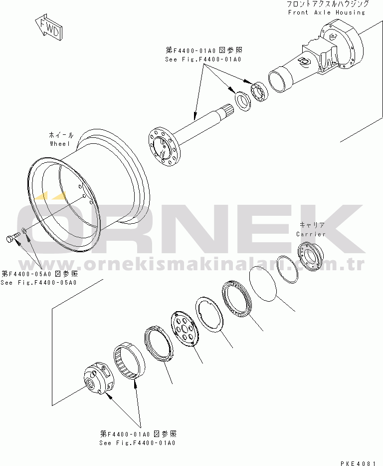 Komatsu WA120-3CS S/N 10004-UP (For Indonesia) FRONT AXLE (BRAKE)