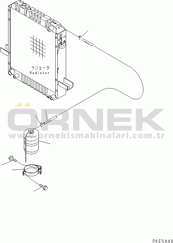 Komatsu WA120-3CS S/N 10004-UP (For Indonesia) HOOD (RESERVE TANK AND PIPING)