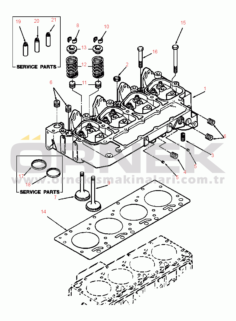 Komatsu WA120-1LC S/N A20001-UP CYLINDER HEAD