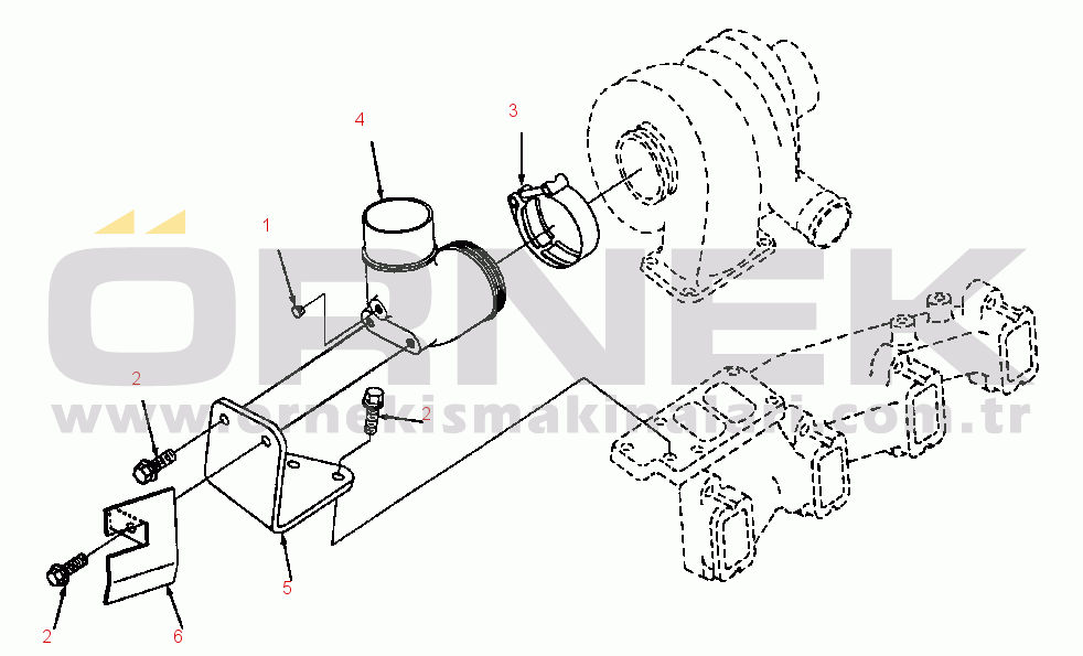 Komatsu WA120-1LC S/N A20001-UP EXHAUST CONNECTION