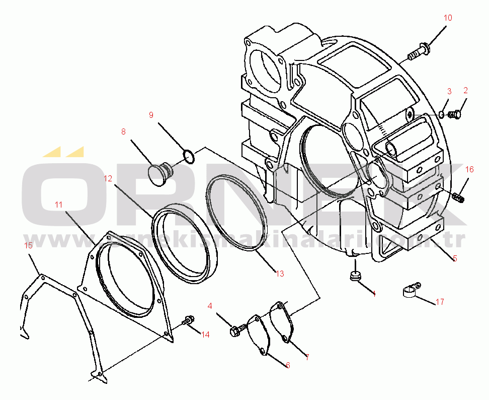 Komatsu WA120-1LC S/N A20001-UP FLYWHEEL HOUSING
