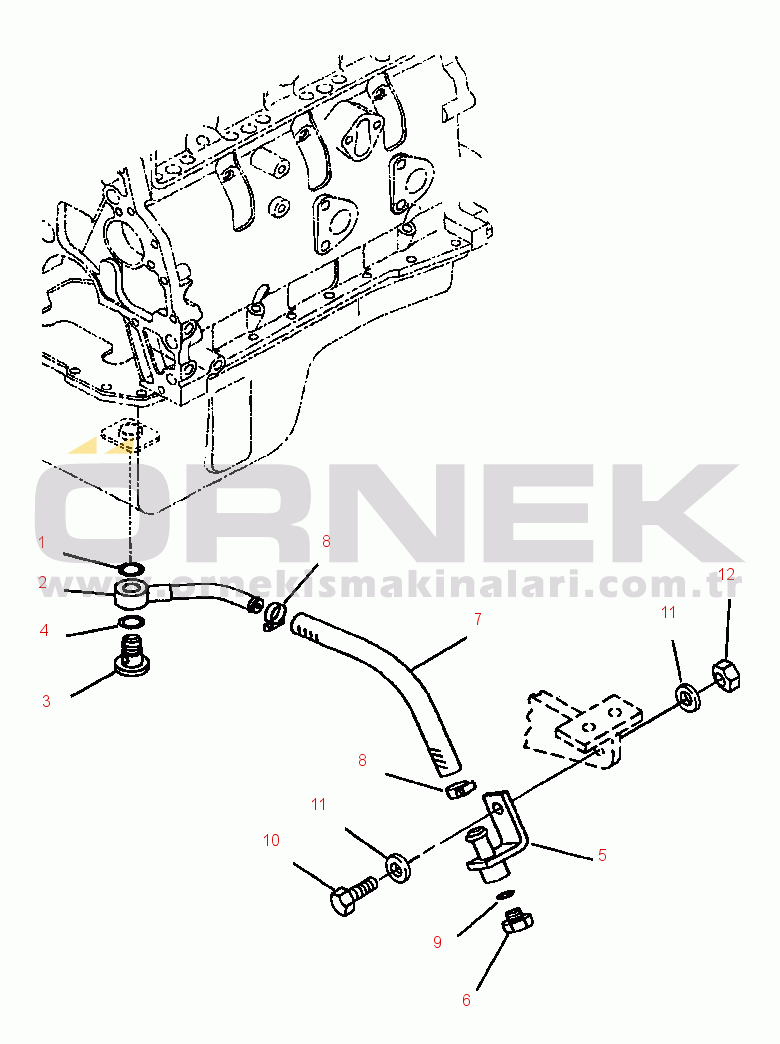 Komatsu WA120-3L S/N A30001-UP FIG NO. B0000-03A0 OIL DRAIN