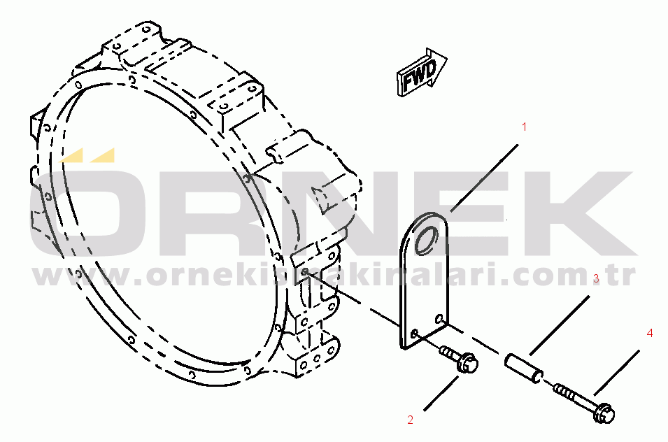 Komatsu WA120-3L S/N A30001-UP FIG NO. B0000-09A0 REAR HANGER