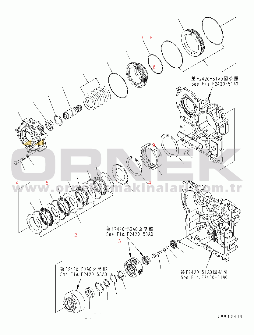 Komatsu WA150-5 S/N 65001-UP (Canopy Spec.) REAR AXLE (FINAL DRIVE AND HOUSING)(#65001-72149)