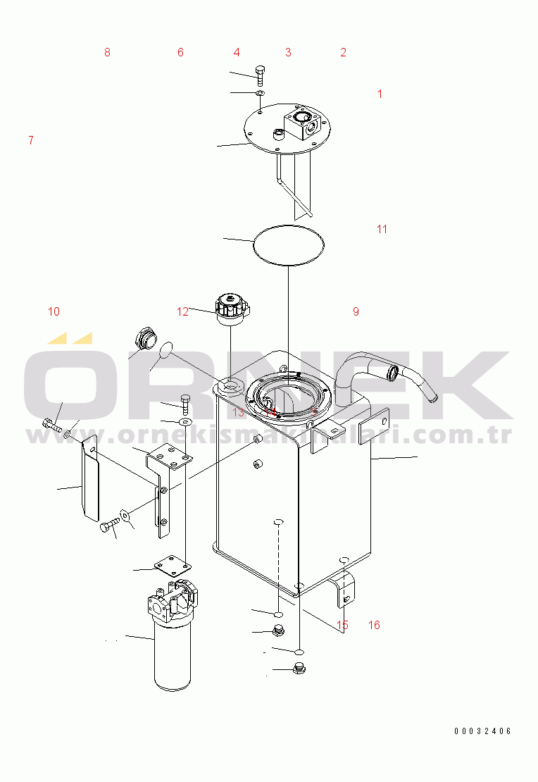 Komatsu WA150-5 S/N 65001-UP (Canopy Spec.) HYDRAULIC TANK(#71771-)