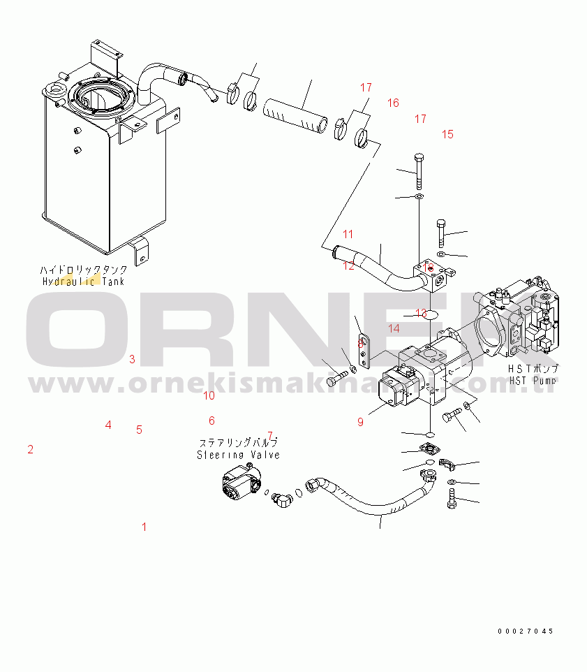 Komatsu WA150-5 S/N 65001-UP (Canopy Spec.) HYDRAULIC PUMP