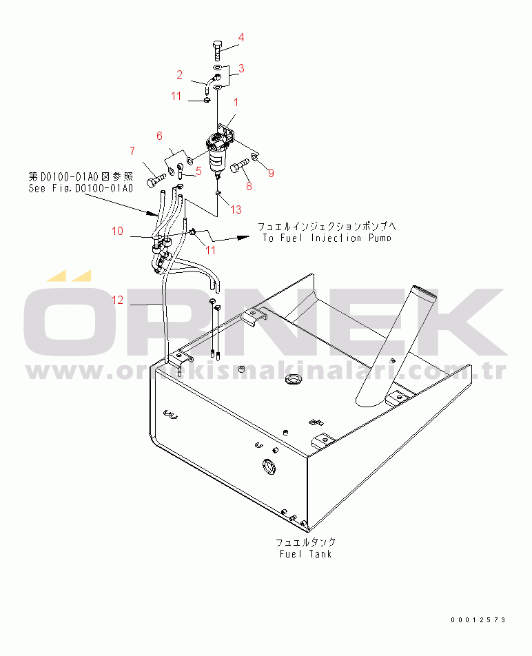 Komatsu WA150-5 S/N 65001-UP (Cab Spec.) WATER SEPARATOR