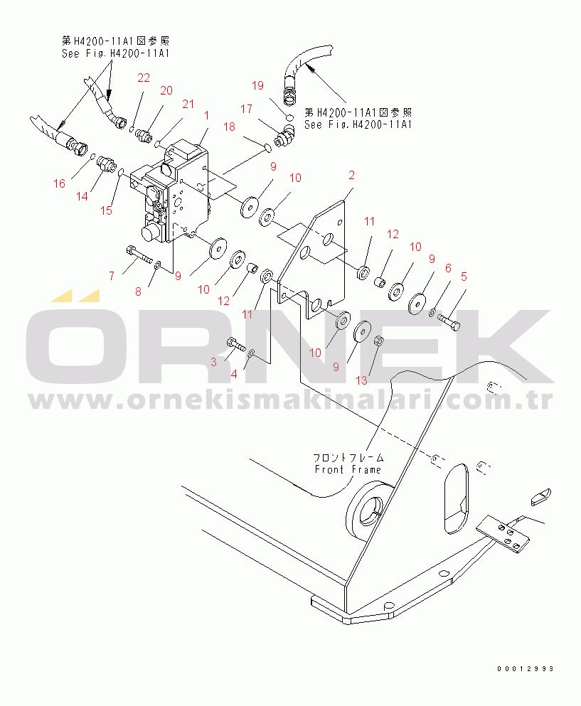 Komatsu WA150-5-A S/N 65001-UP HYDRAULIC PIPING (E.C.S.S VALVE)