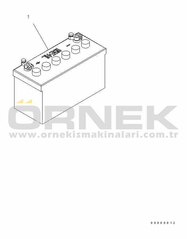 Komatsu WA150-5-SS S/N 65001-UP BATTERY