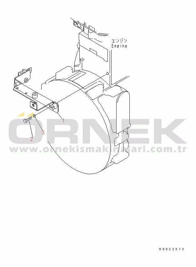 Komatsu WA150-5-TK S/N 65001-UP ENGINE HARNESS (BRACKET)(#65019-)
