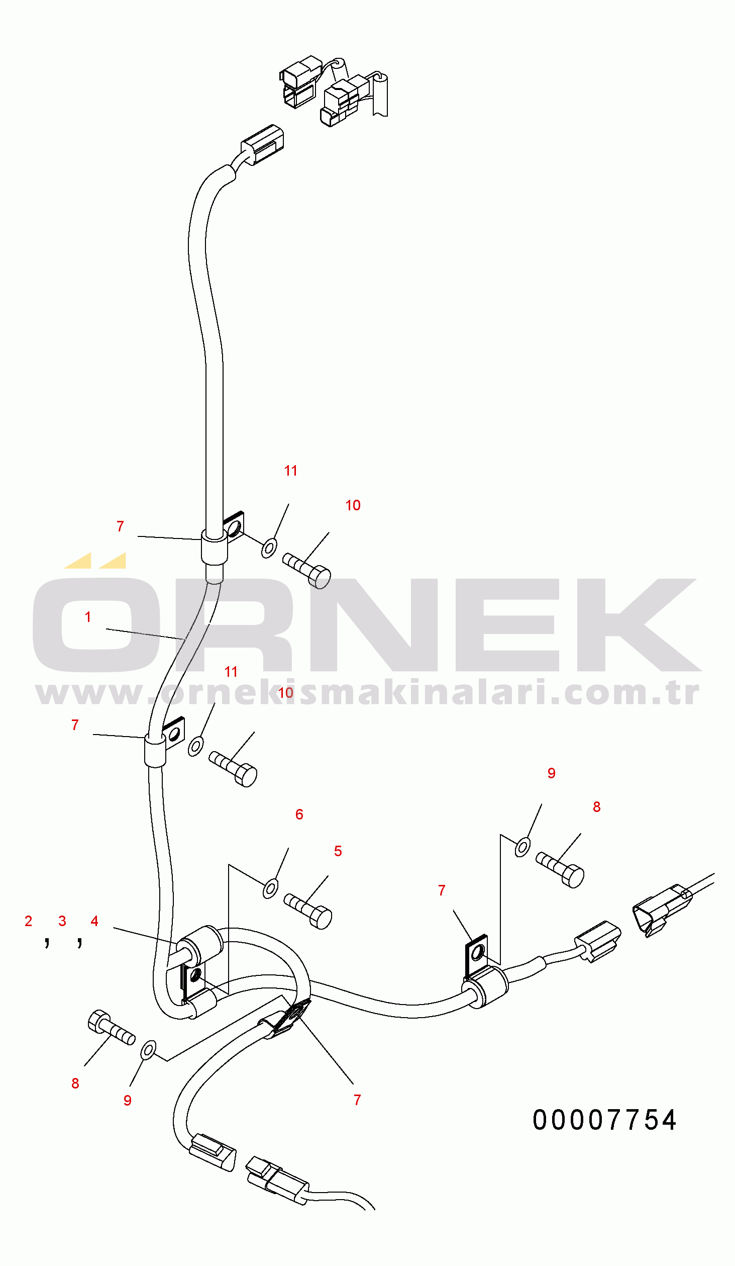 Komatsu WA150PZ-5 S/N H50001 - UP EMERGENCY STEERING HARNESS