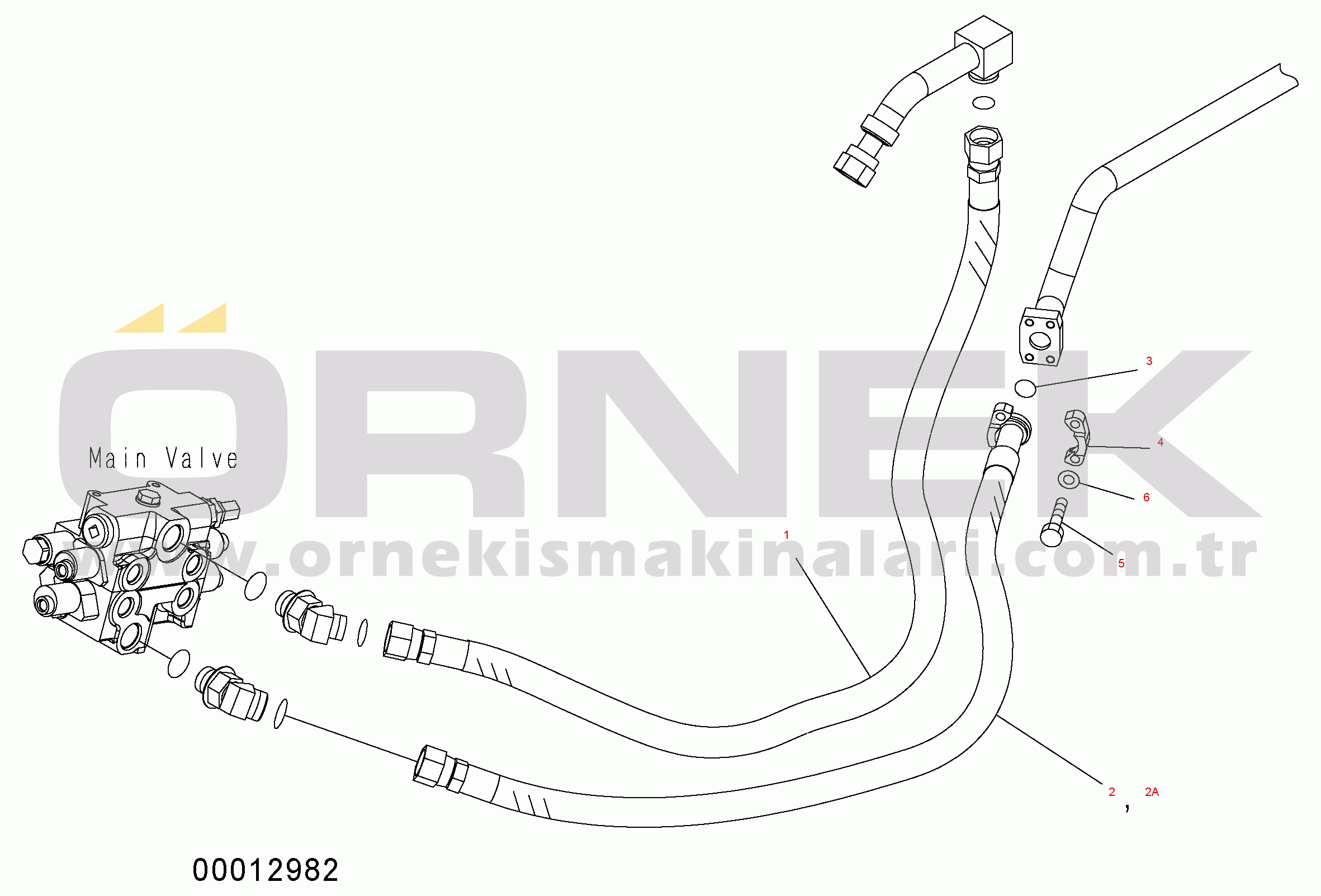 Komatsu WA150PZ-5 S/N H50001 - UP HYDRAULIC PIPING