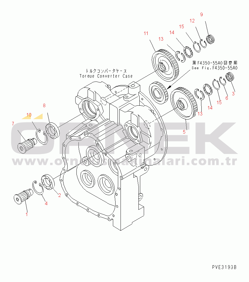 Komatsu WA180-3 S/N 53001-UP (m/c) TRANSMISSION (P.T.O.)