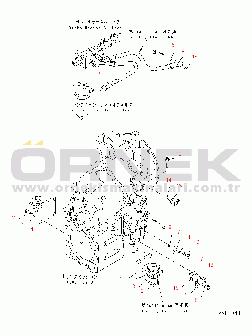 Komatsu WA180-3 S/N 53001-UP (m/c) TRANSMISSION (MOUNT BRACKET)