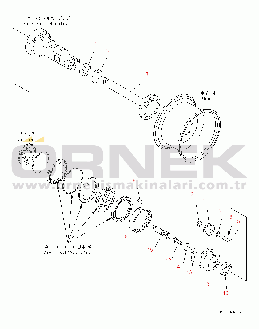 Komatsu WA180-3 S/N 53001-UP (m/c) REAR AXLE (FINAL DRIVE)