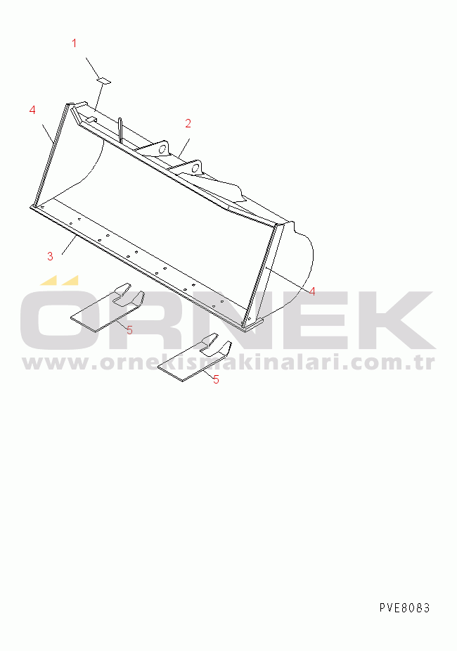 Komatsu WA180-3 S/N 53001-UP (m/c) BUCKET¤ 1.5M3