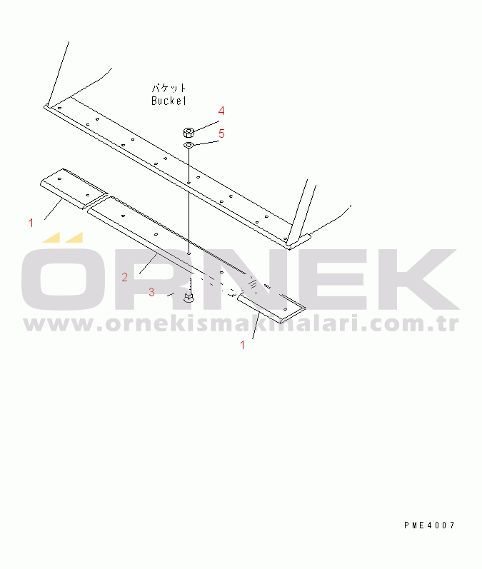 Komatsu WA180-3 S/N 53001-UP (m/c) BOLT ON CUTTING EDGE