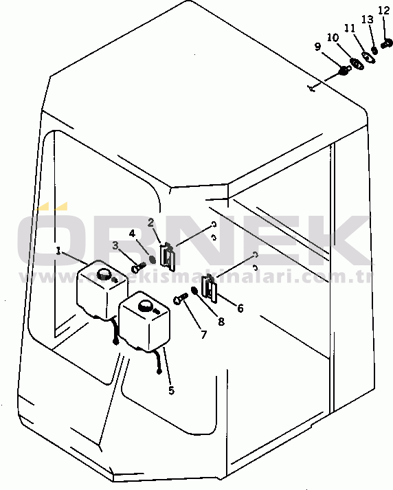 Komatsu WA180-1 S/N 10001-UP WASHER TANK(#12001-)