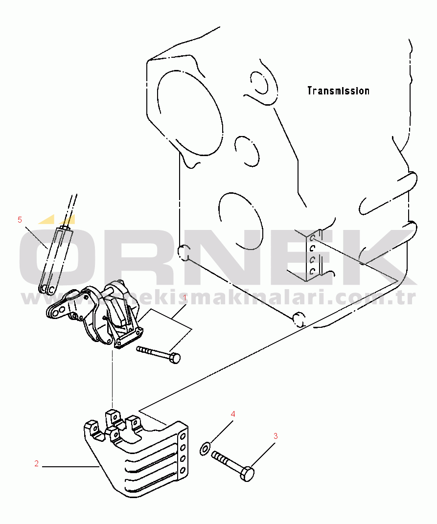 Komatsu WA180-1LC S/N A75001-UP PARKING BRAKE MOUNTING PARTS