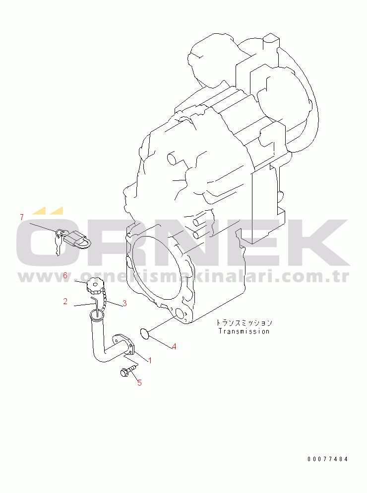 Komatsu WA180PT-3MC S/N A88001-UP TRANSMISSION (OIL GAUGE AND OIL FILLER)