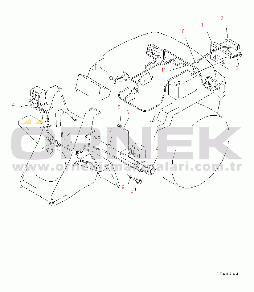 Komatsu WA20-2 S/N 10001-UP VEHICLE INSPECTION PARTS