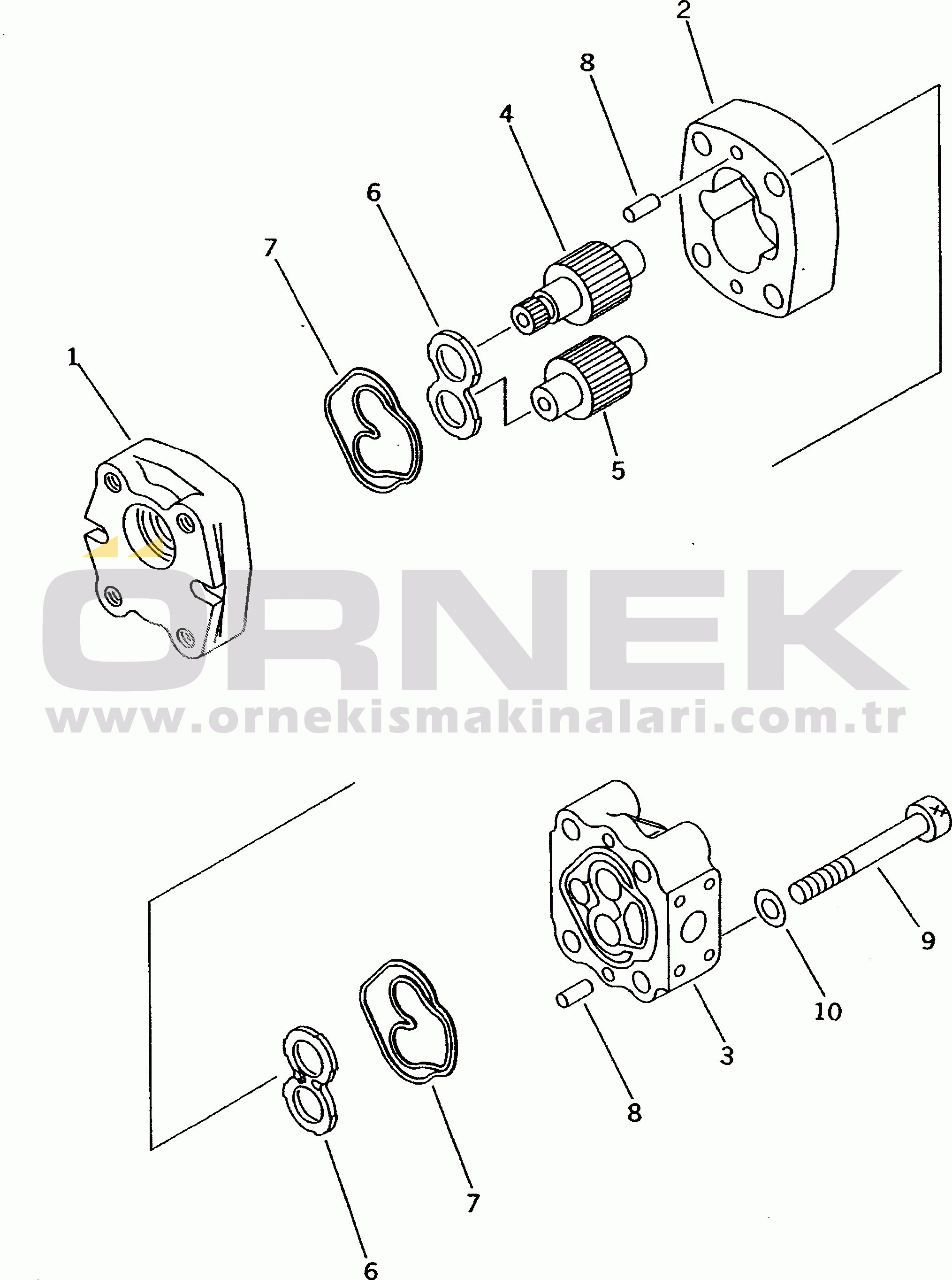 Komatsu WA20-2 S/N 10001-UP HYDRAULIC PUMP(#10001-11895)