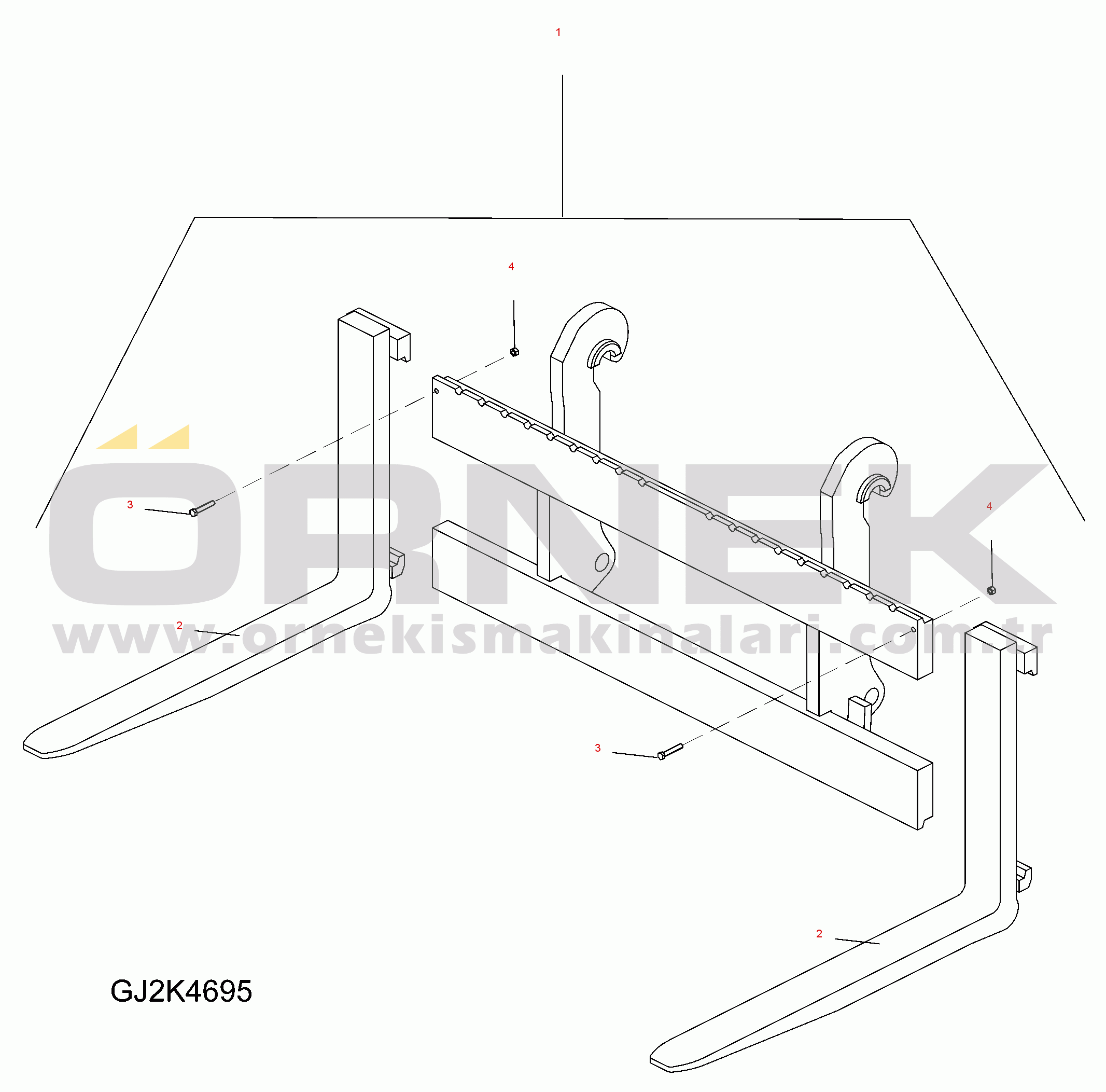 Komatsu WA200-5 S/N H50001 - UP PALETTE FORK