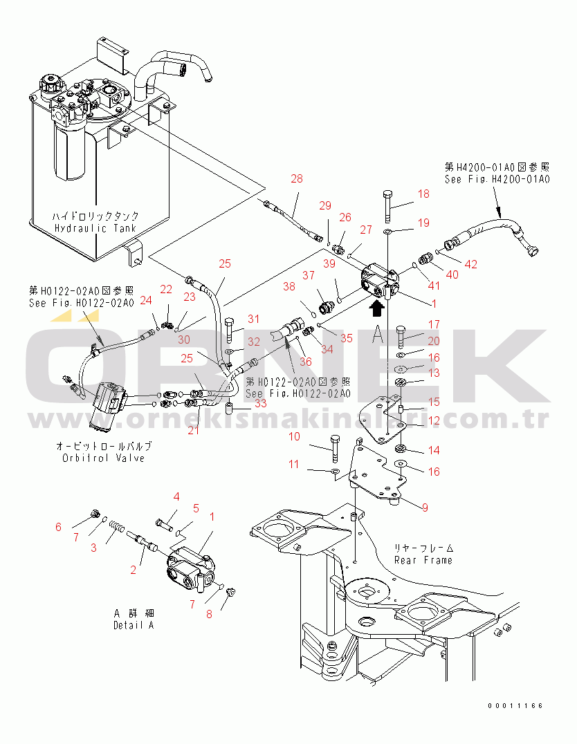 Komatsu WA200L-5 S/N 65001-UP STEERING VALVE