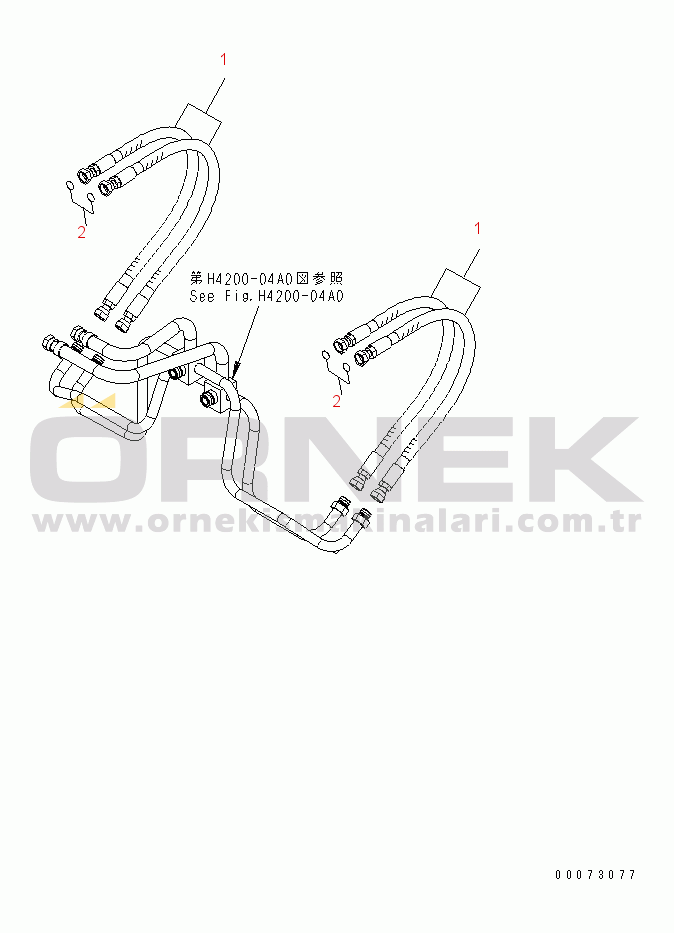 Komatsu WA200PZ-6 S/N 70001-70882 HYDRAULIC PIPING (LIFT CYLINDER LINE)(#70001-)