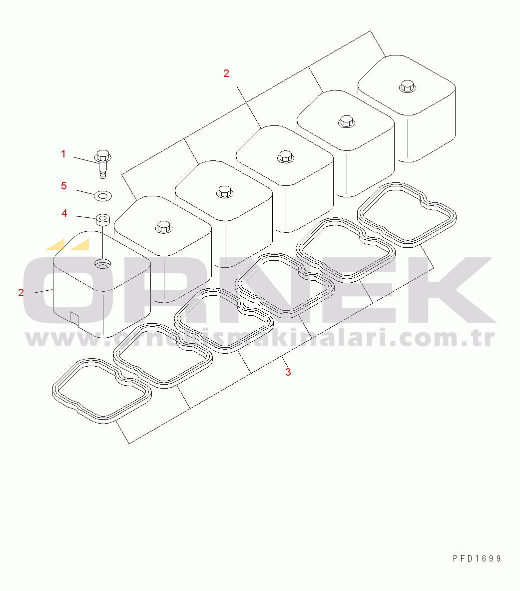 Komatsu WA200PT-5 S/N H60051 - UP HEAD COVER(#26302312-)