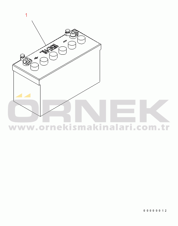 Komatsu WA200PZ-6 S/N 70136 - 70342 BATTERY