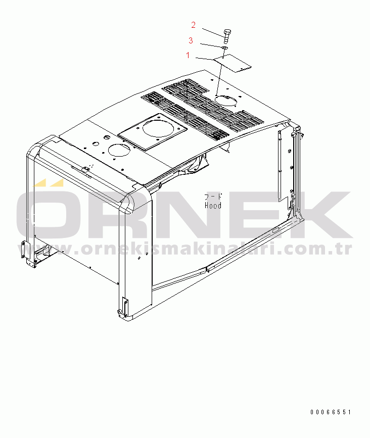 Komatsu WA200PZ-6 S/N 70136 - 70342 HOOD (COVER)