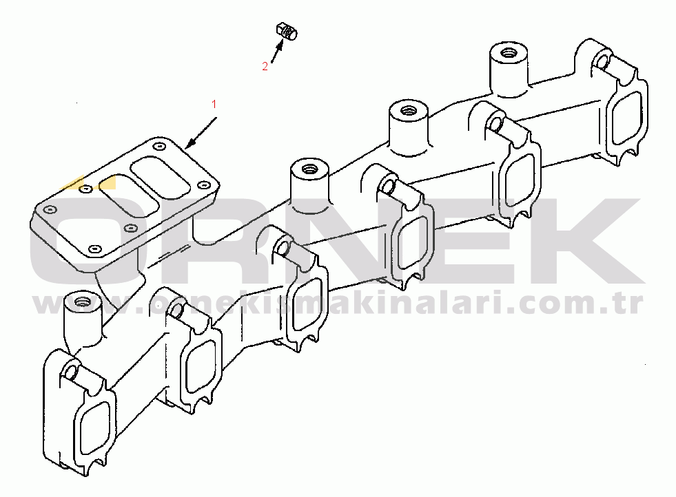 Komatsu WA250-3L S/N A70001-UP FIG. A1511-02A0 EXHAUST MANIFOLD