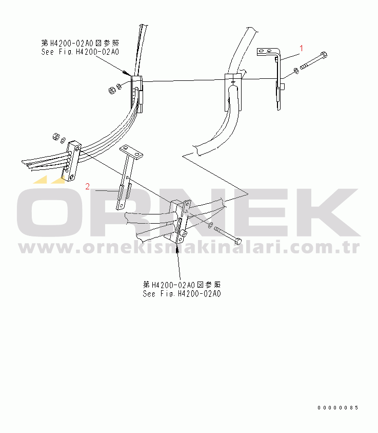 Komatsu WA250L-5 S/N 70001-UP HYDRAULIC PIPING (PLATE)