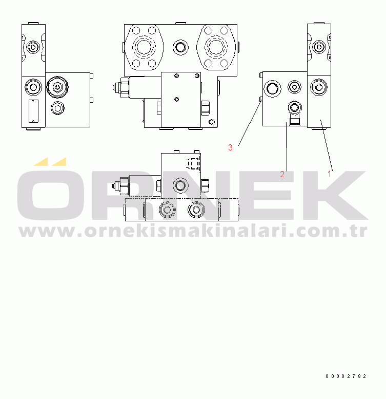 Komatsu WA250PTL-5 S/N 70001-UP VALVE (1/4)