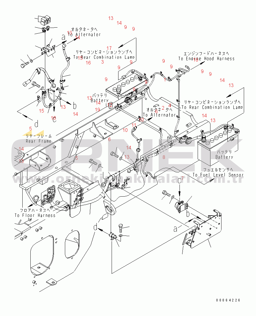 Komatsu WA250PZ-6 S/N 75001-75749 (Avrupa İçin) BATTERY(#75001-)