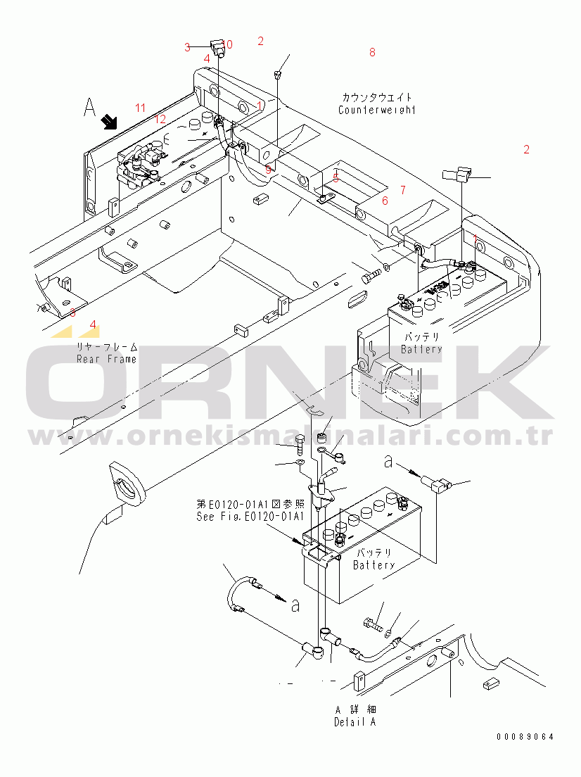 Komatsu WA250PZ-6 S/N 75001-75749 (Avrupa İçin) BATTERY BOX (PLUG)(#75001-)