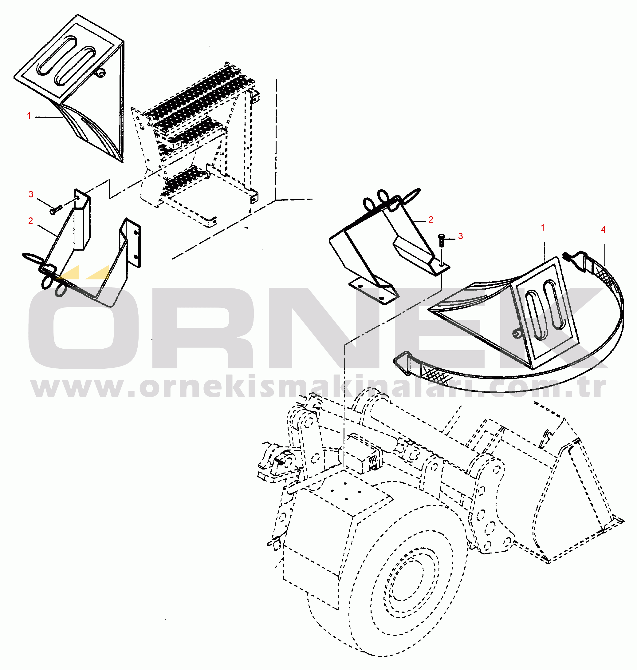 Komatsu WA270-3 active S/N WA270H21038 - UP WEDGE AND ATTACHEMENT