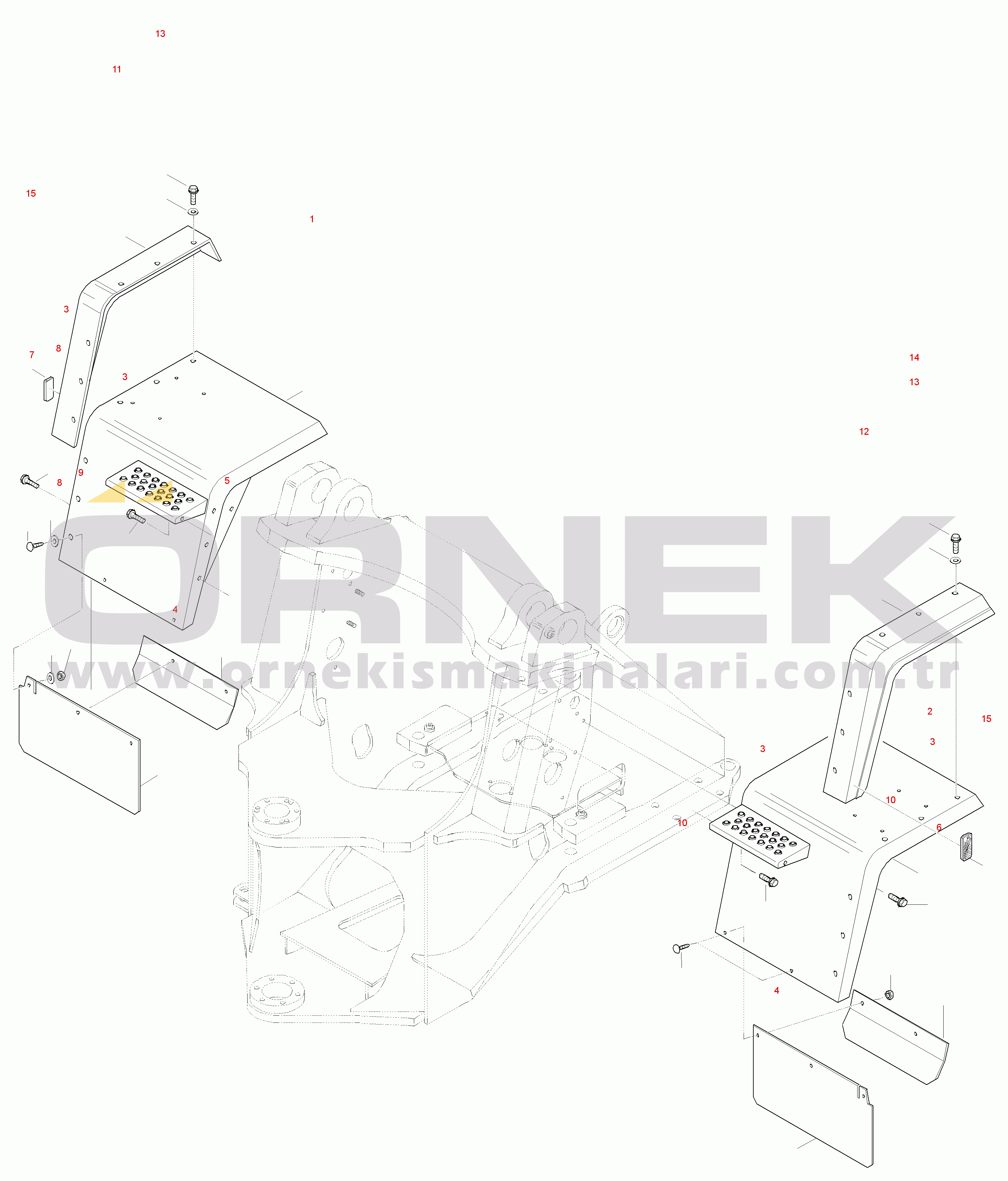 Komatsu WA270-3 active S/N WA270H21038 - UP FENDER, FRONT