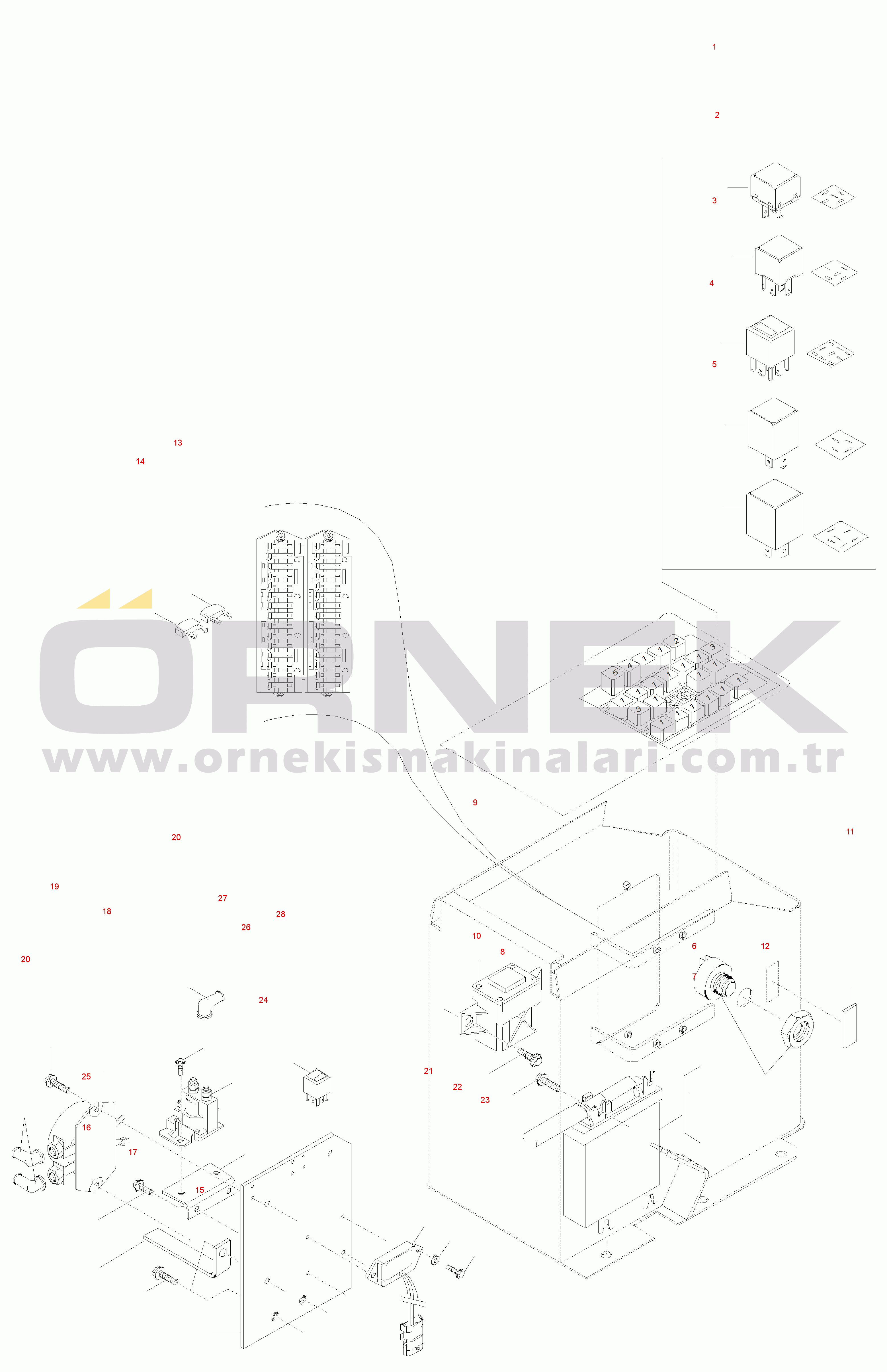 Komatsu WA270PT-3 active S/N WA270H30132 - UP ELECTRIC SYSTEM, RELAY