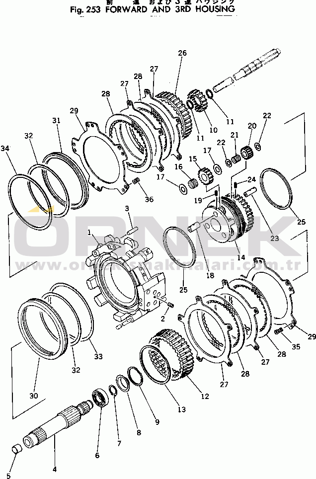 Komatsu WA30-1 S/N 1001-UP FORWARD AND 3RD HOUSING