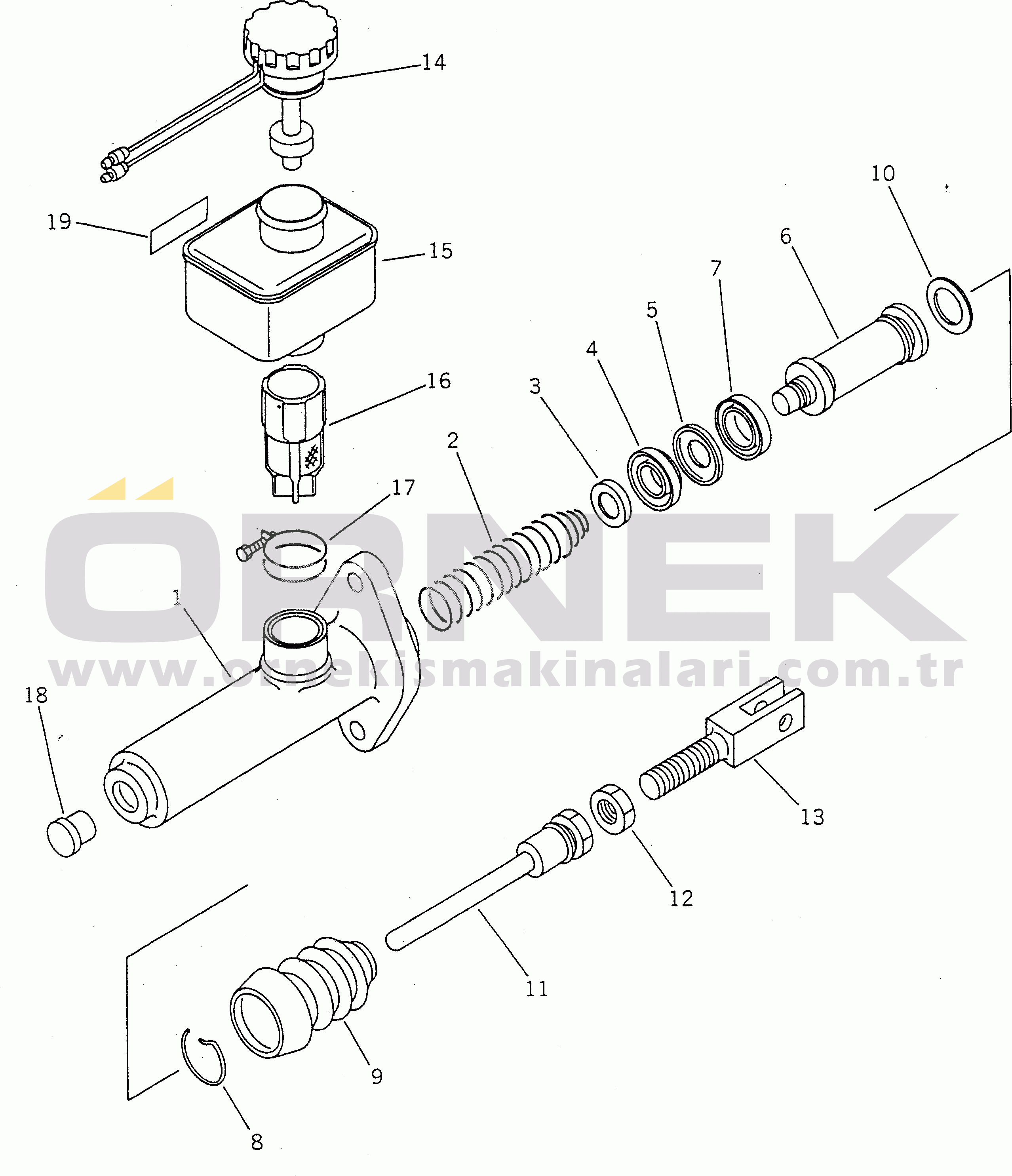 Komatsu WA30-3 S/N 9001-UP MASTER CYLINDER(#9001-10398)