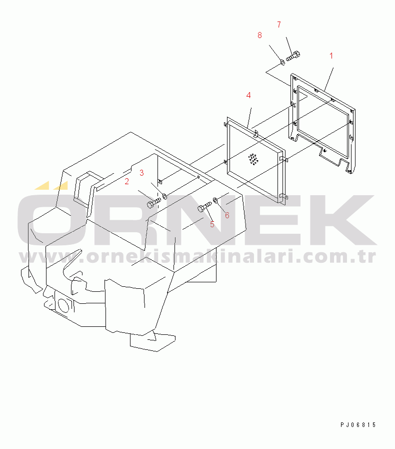 Komatsu WA30-3 S/N 9001-UP REAR COVER