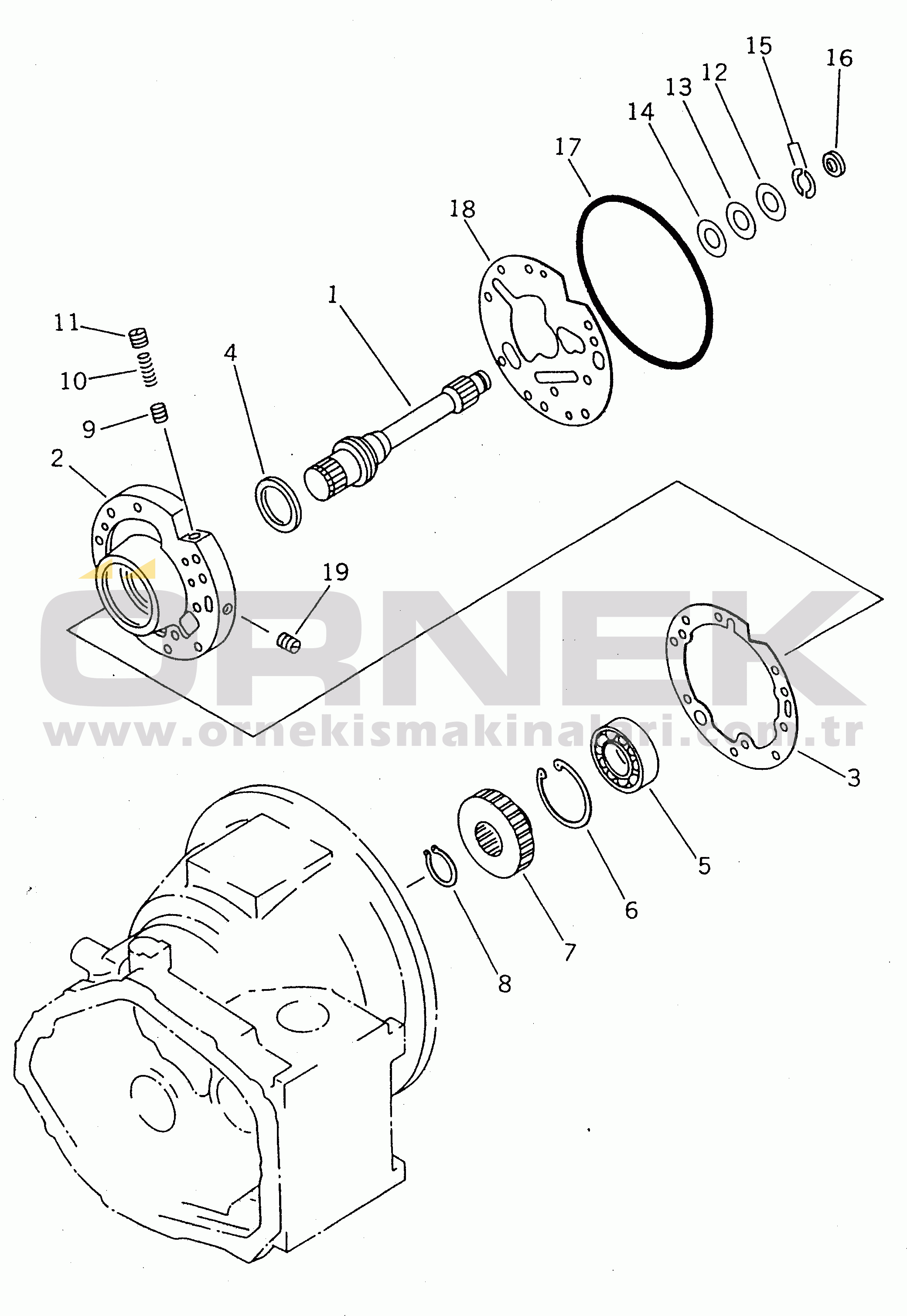 Komatsu WA30-3 S/N 9001-UP TRANSMISSION (INPUT SHAFT)
